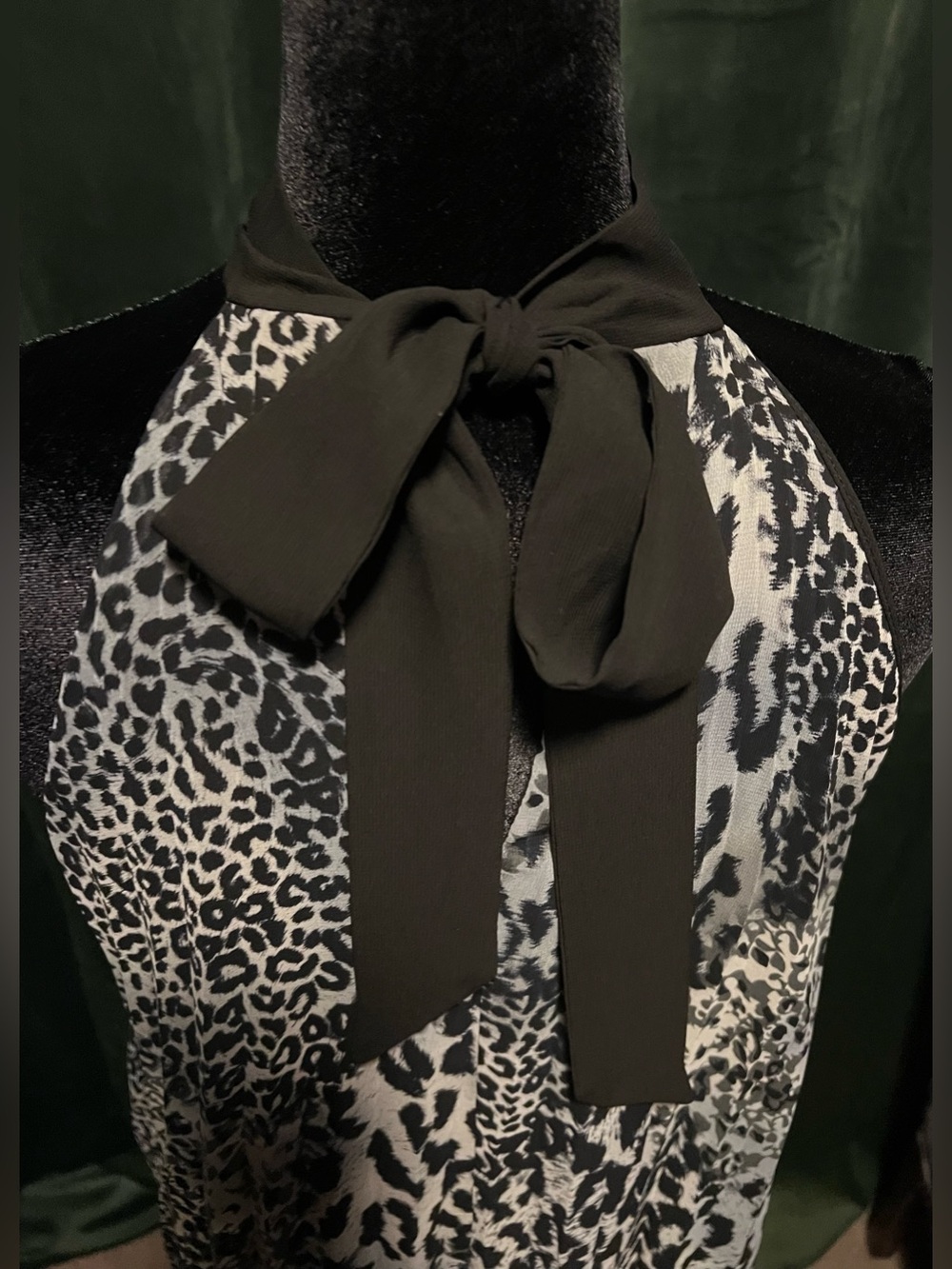 Y2K - NWT - Papaya - Halter Animal Print Women's Dress - Black & White